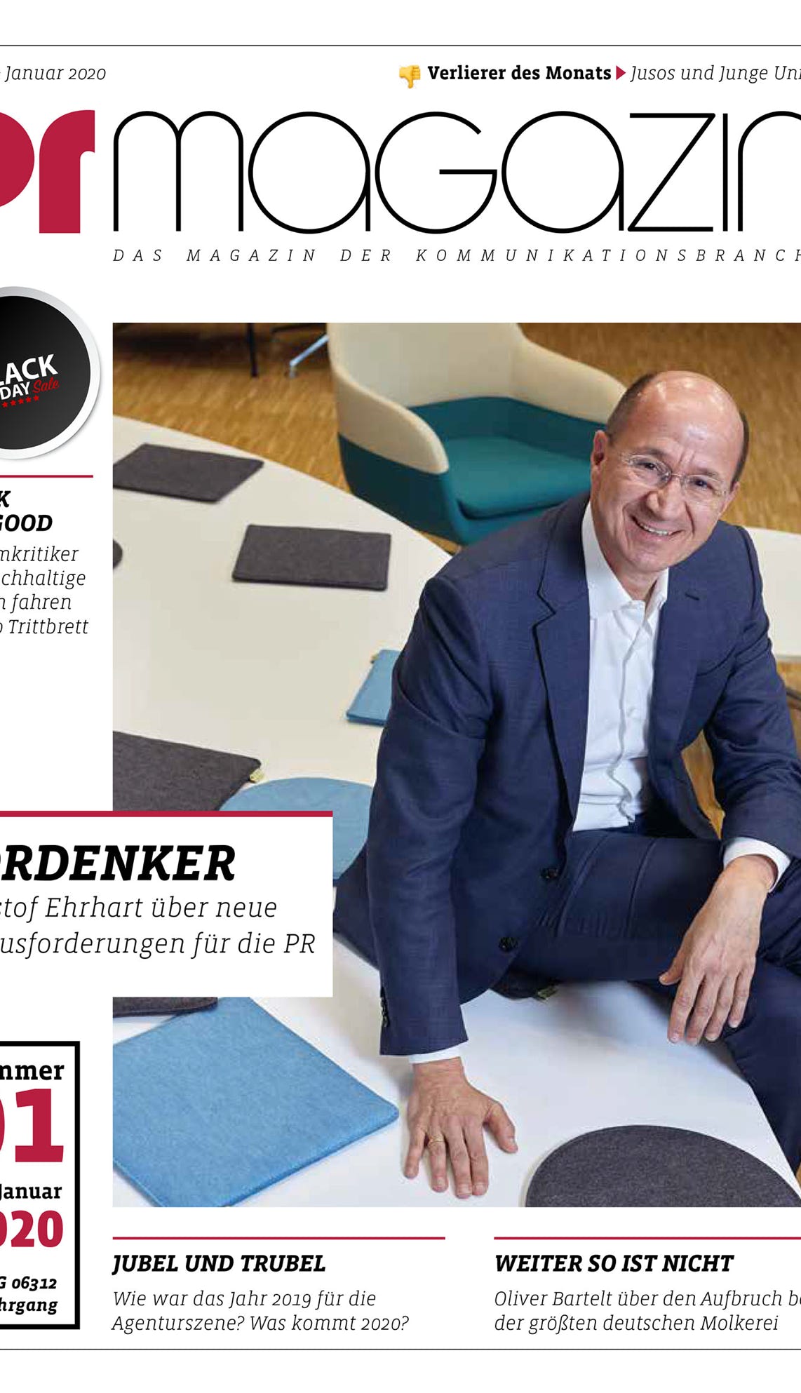 Titelgeschichte prmagazin über Bosch-Telekommunikationschef Cristof Erhart
