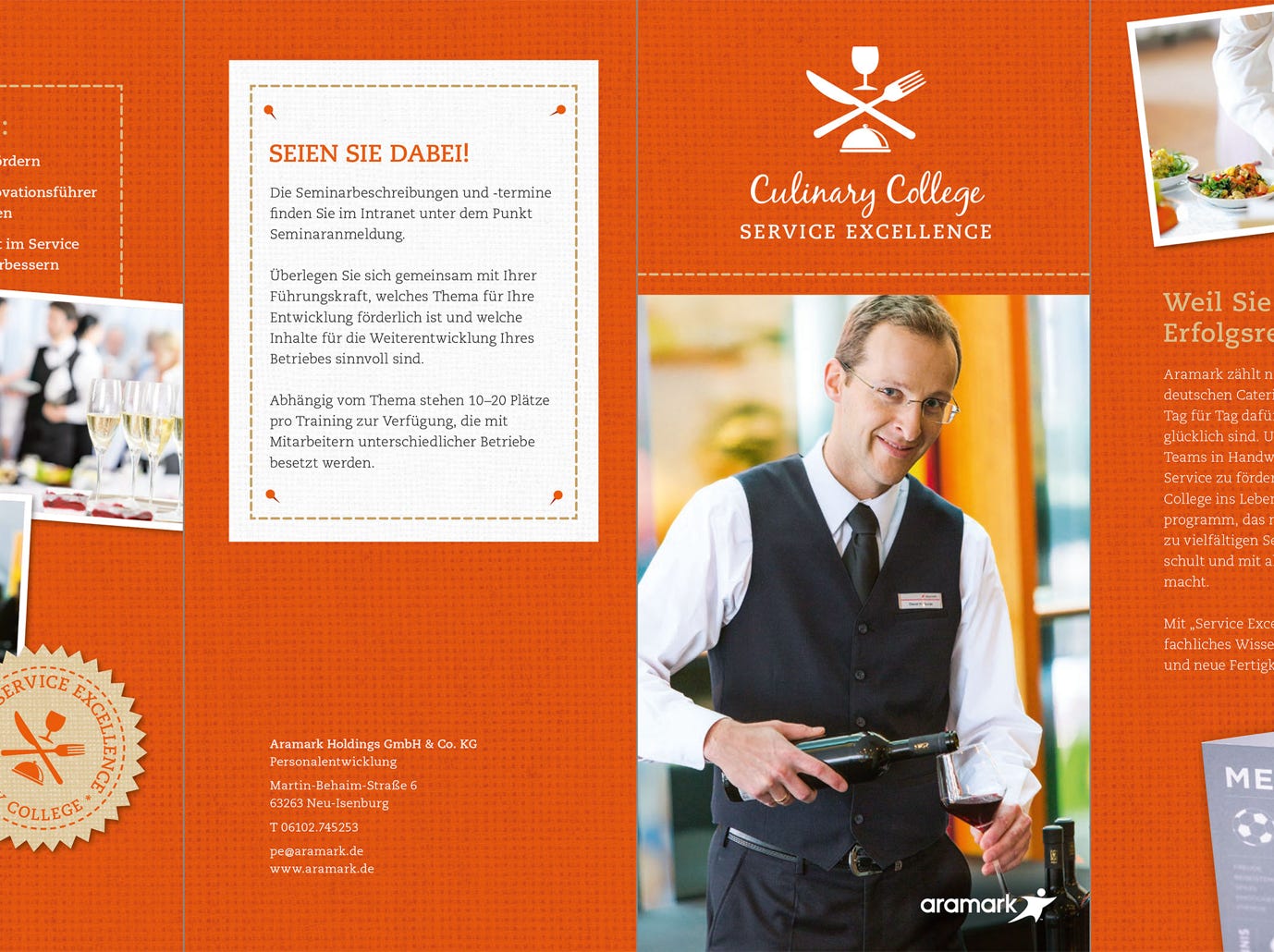 Info-Flyer ARAMARK für die Messe Stuttgart
