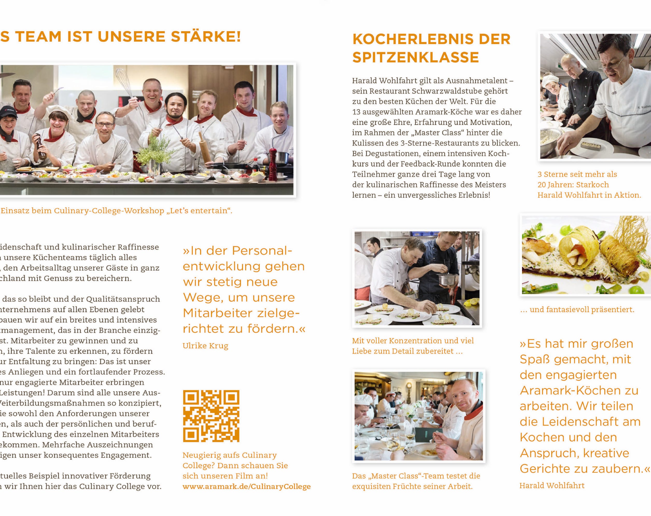 ARAMARK-Köche kochen mit Sternekoch Harald Wohlfahrt